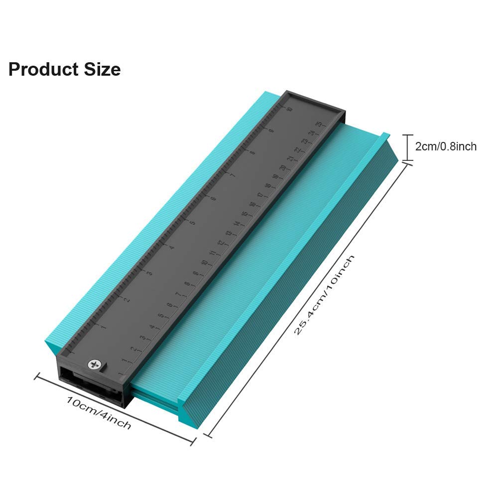 Precision Woodworking Ruler - Dkriva Outline Profile Gauge for Accurate Shape Measurement, Copy Template & Tracing Tool (1PC) - Perfect for DIY Projects, Carpentry & Crafting