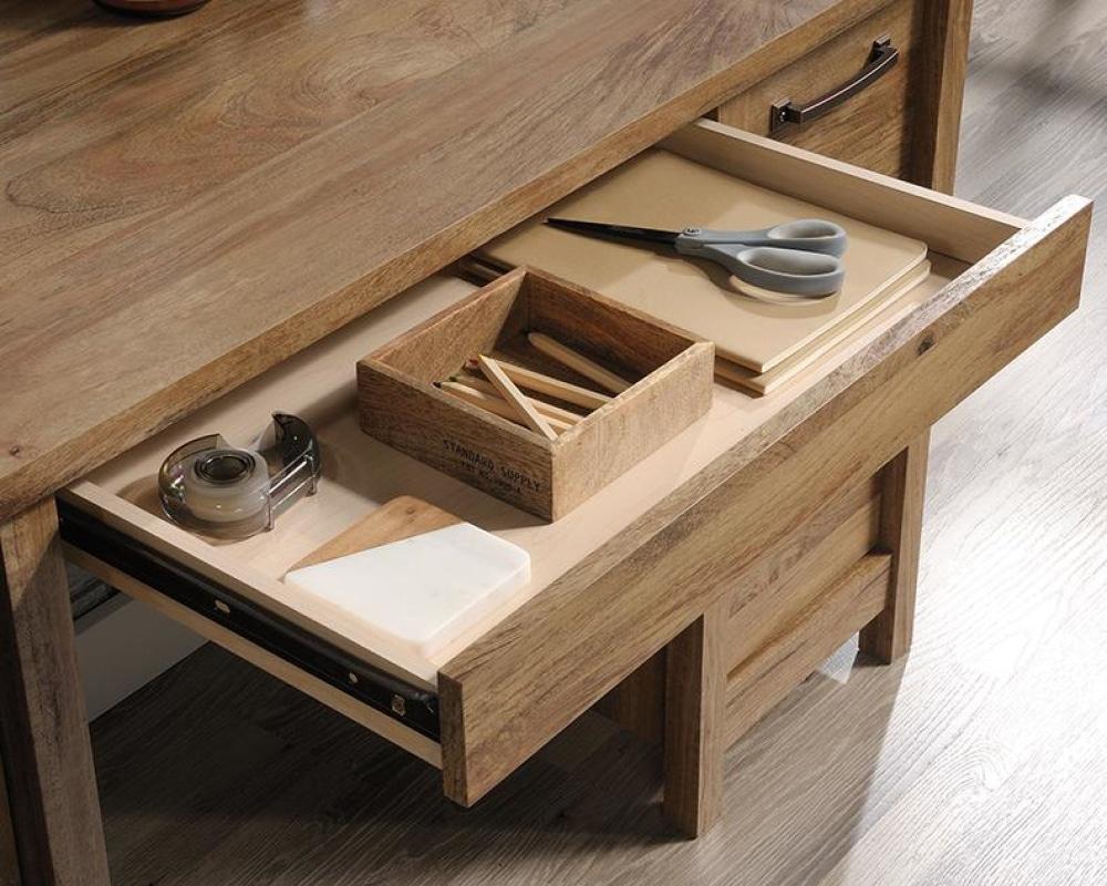 Modern Computer Desk for Home Office & Study - Cannery Bridge Style with Sindoori Mango Finish | Perfect for Remote Work, Online Classes & Small Spaces