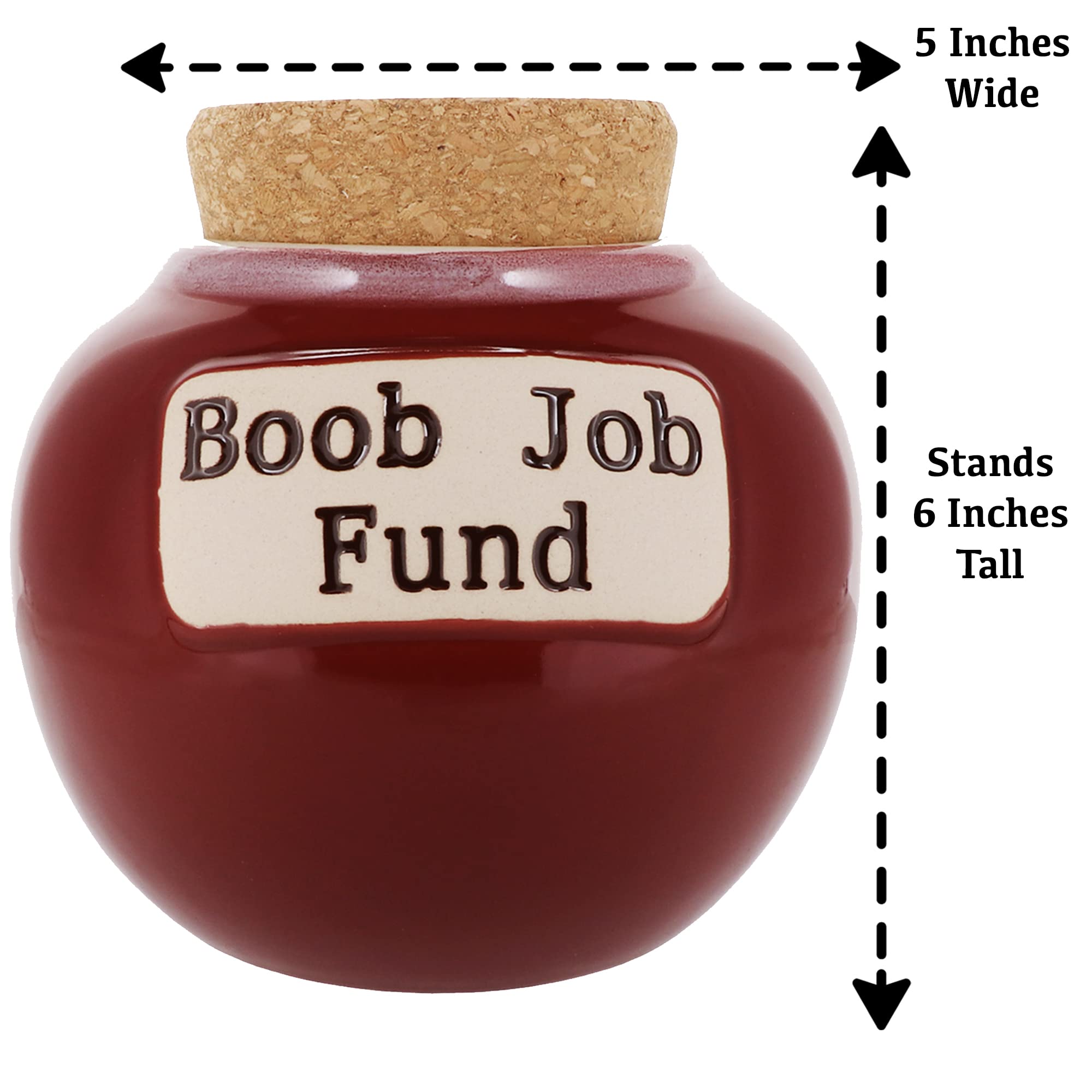 Funny Piggy Bank for Women - Unique Adult Novelty Candy Jar - Perfect Friend Gift & Mastectomy Recovery Present - Great for Home Decor, Office Desk & Gift Giving Occasions