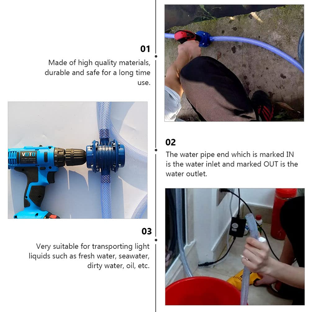 UKCOCO 1PC Self-Priming Water Transfer Pump - Submersible Electric Drill Pump for Air Conditioner Hose, Engineering Plastic Construction - Ideal for Home, Garden, and DIY Water Transfer Projects