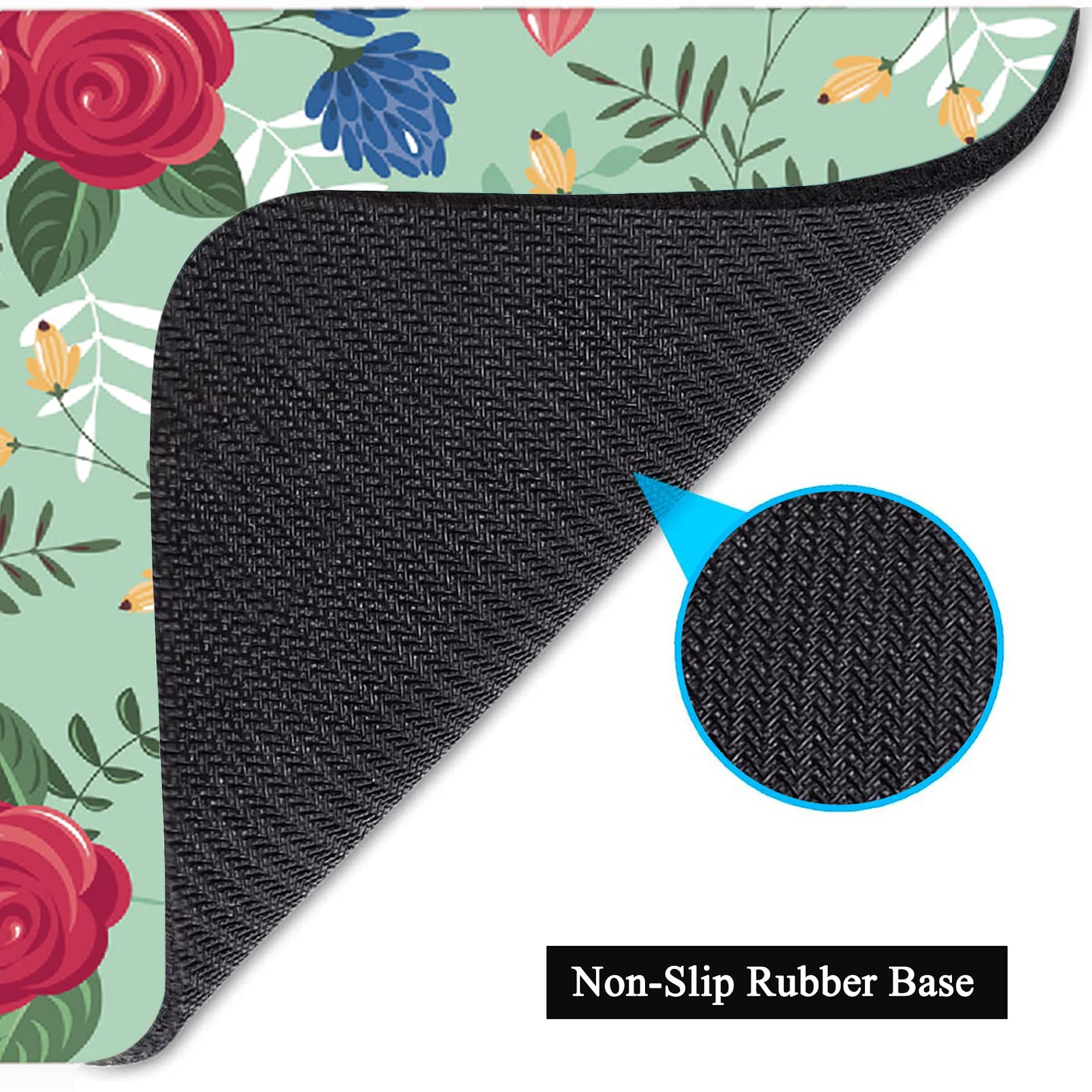 6x8 Inches Mini Mouse Pad - Non-Slip Rubber Base, Portable Square Mousepad for Wireless Mouse & Laptops - Waterproof, Durable for Travel, Home & Office Use (Red Rose Flowers Design) - Perfect for Gaming, Work & Study