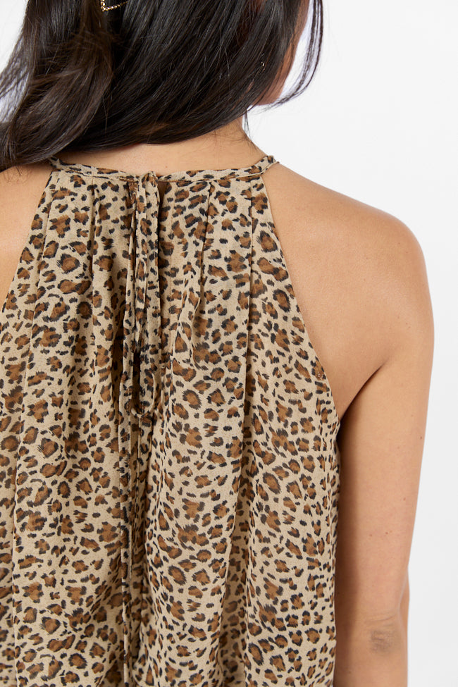 Leopard Print Halter Neck Romper for Women - Sexy Animal Print Jumpsuit | Perfect for Parties, Date Nights & Summer Outfits