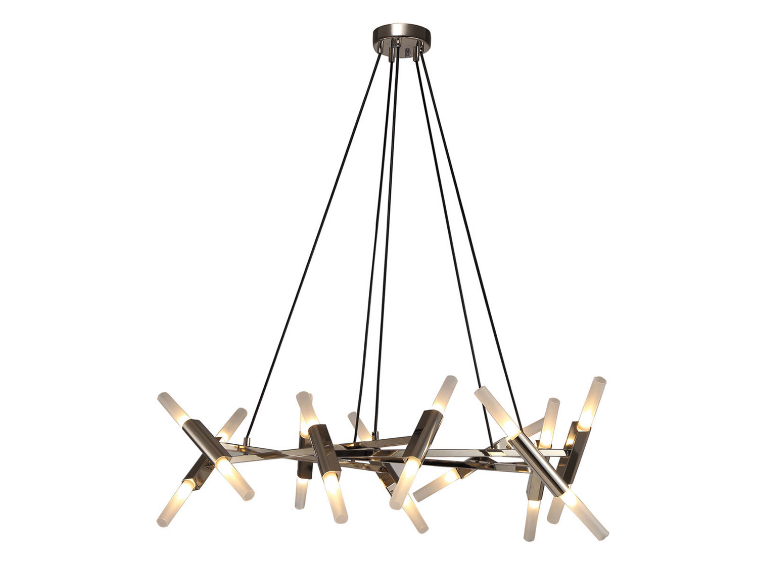 20-Light Crystal Chandelier for Dining Room - Modern Elegant Ceiling Light Fixture for Home Decor, Living Room & Bedroom Lighting