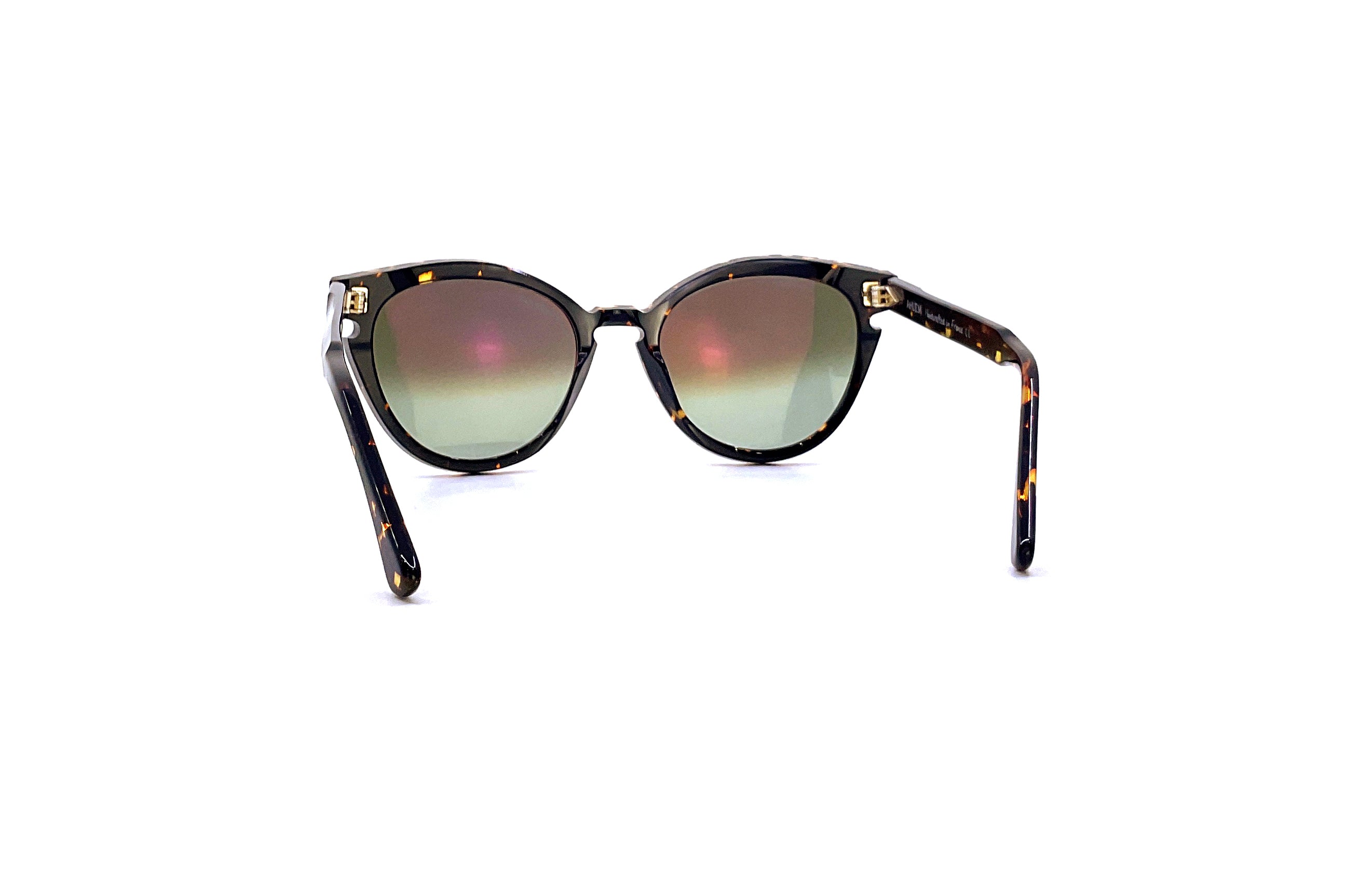 Ahlem Ménilmontant Sunglasses - Yellow Turtle Frame, UV Protection, Fashionable & Lightweight - Perfect for Beach, Travel & Outdoor Activities