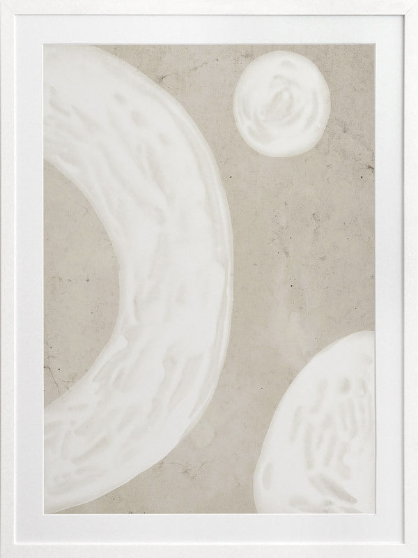 Blanc Spaces II Framed Wall Art Print - Modern Abstract Canvas Painting for Living Room, Bedroom & Office Decor