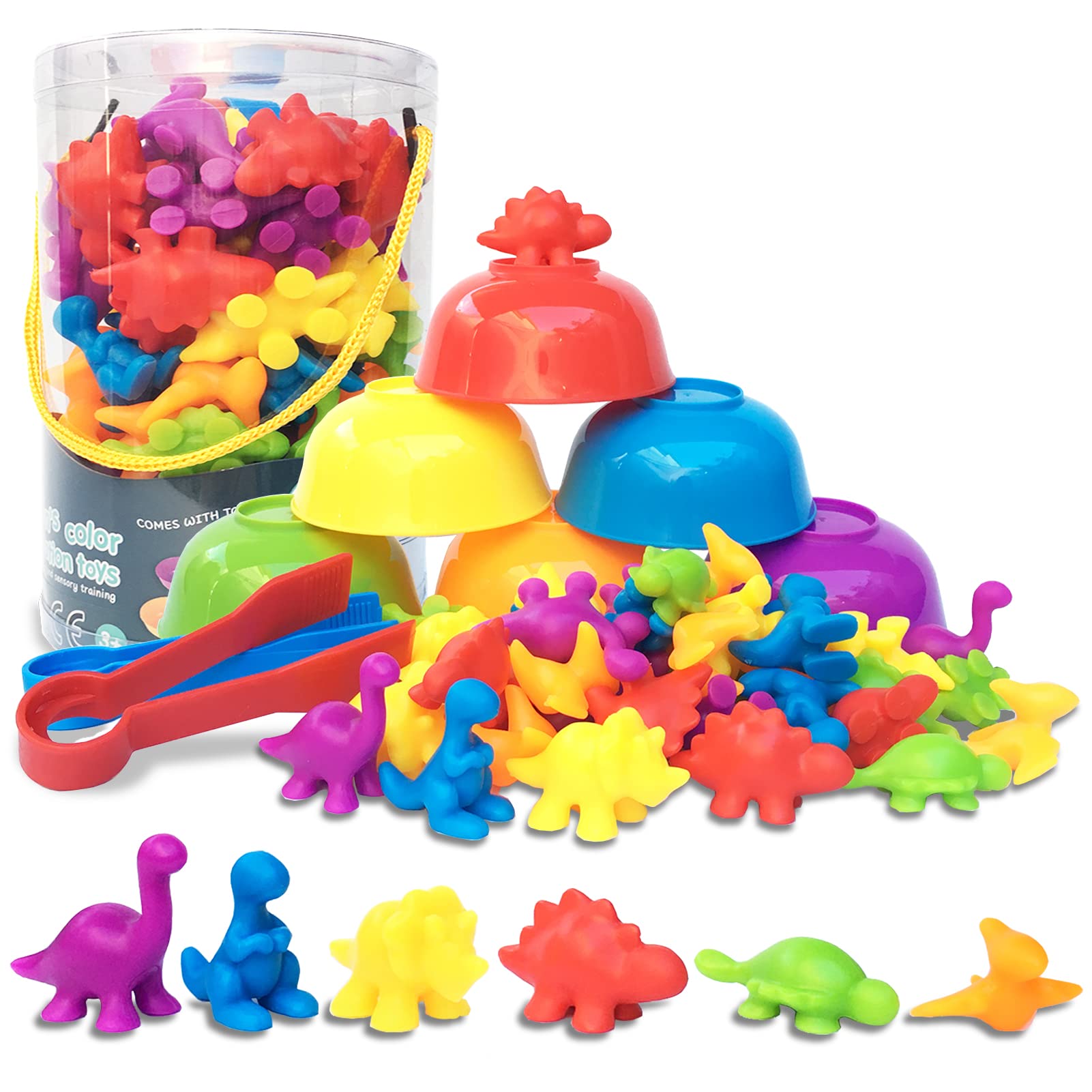 Montessori Counting Dinosaur Toys for Toddlers 1-3 Years - Matching Math Games, Sensory Learning Toys for Autistic Children, Preschool Educational Activities for Boys & Girls | Perfect for Classroom, Homeschool & Early Childhood Development