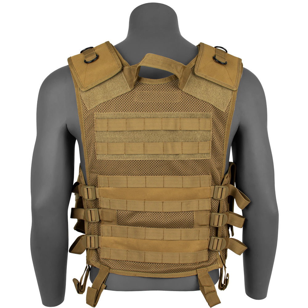 Big & Tall Tactical Cross Draw Vest for Men - Adjustable Military Style Chest Rig for Outdoor, Airsoft, Hunting & Tactical Training