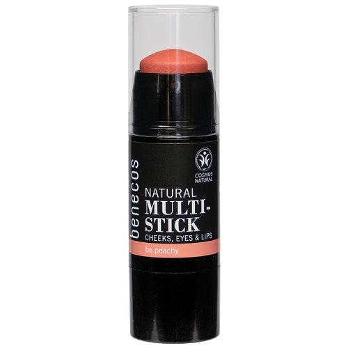 Benecos Multi Stick - Be Peachy | Natural & Vegan Lip & Cheek Tint for a Fresh Glow | Perfect for Everyday Makeup & On-the-Go Touch Ups