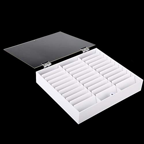 33 Grid Clear Plastic Storage Box for Nail Art, Manicure Tools, Jewelry, Rhinestones & Gems - Portable Organizer for Salon, Home & Travel Use
