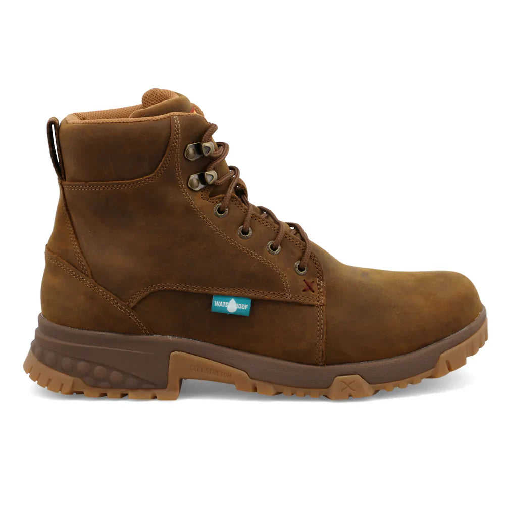 Men's 6-Inch Steel Toe Work Boots - Waterproof & Slip Resistant Safety Shoes for Construction, Hiking & Outdoor Work