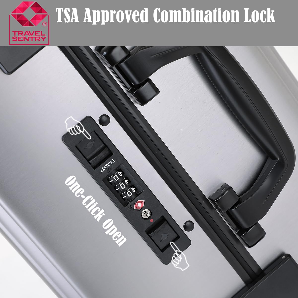 20 Inch Aluminum Carry On Luggage - Lightweight Silver Hardshell Suitcase with Spinner Wheels, TSA Lock | Perfect for Air Travel, Business Trips & Weekend Getaways