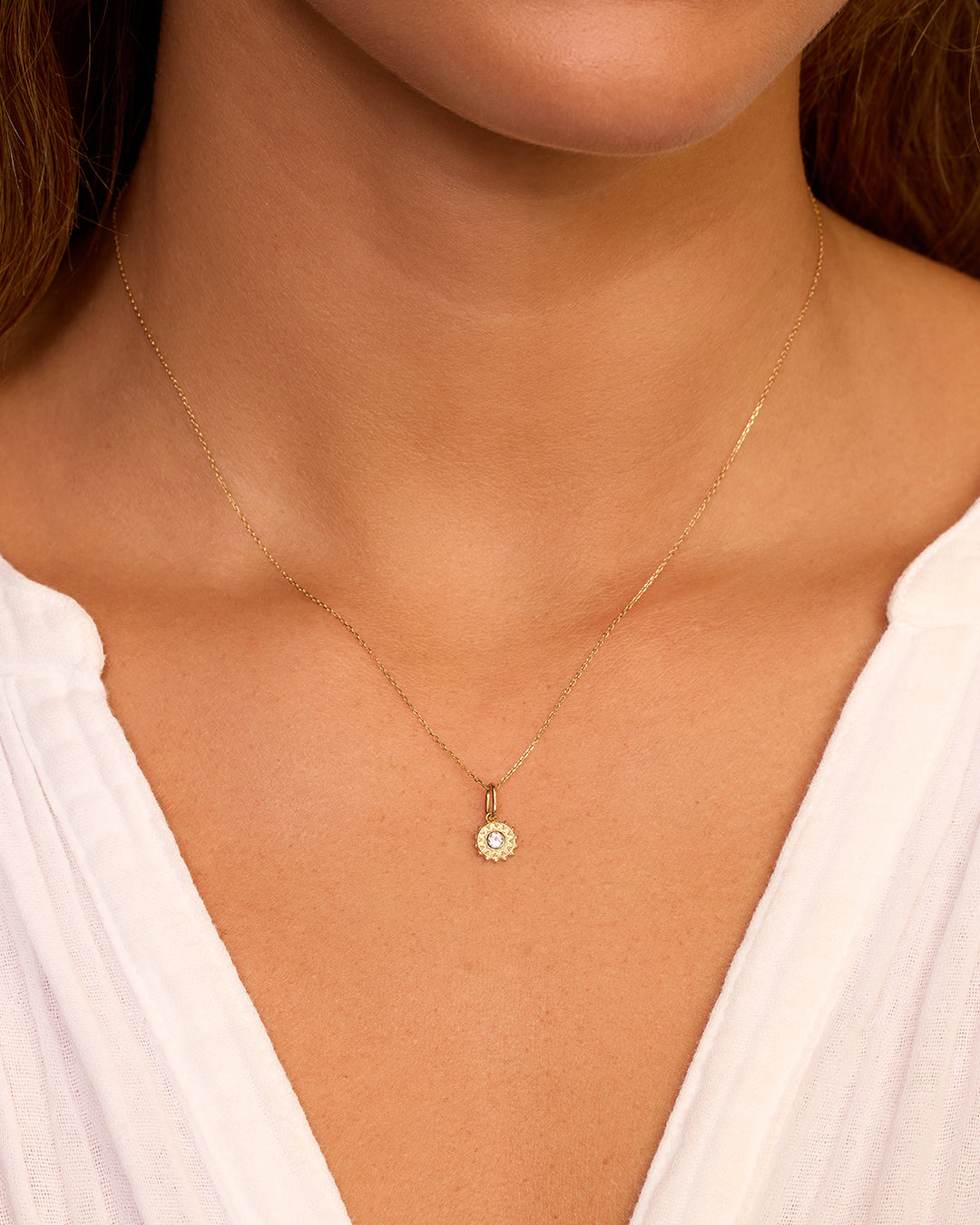 Sun Birthstone Charm Necklace - Genuine Gemstone Jewelry for Women - Perfect Gift for Birthday, Anniversary & Special Occasions