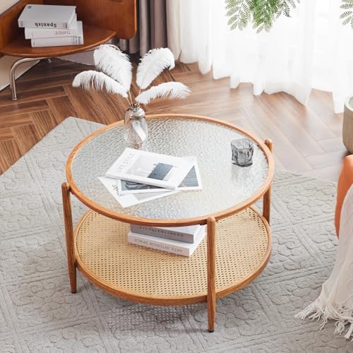 Waterwave-round Rattan Walnut