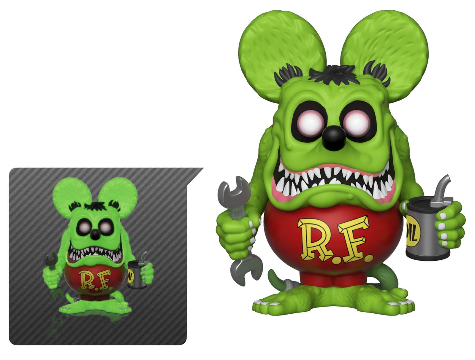 Funko POP! Icons - Rat Fink Glow in The Dark (GITD) - SDCC 2019 Summer Convention Exclusive Collectible Vinyl Figure - Perfect for Comic Con Fans & Pop Culture Collectors