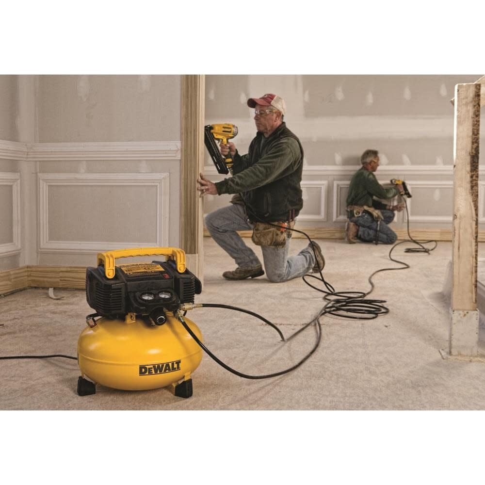 DEWALT 6 Gallon 165 PSI Pancake Air Compressor (DWFP55126) - Portable & Powerful for Home DIY, Construction, and Auto Repair