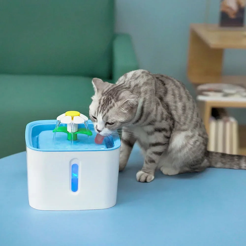 Automatic Pet Water Fountain - Flower Design for Cats & Dogs | Indoor Hydration Dispenser for Home & Office Use