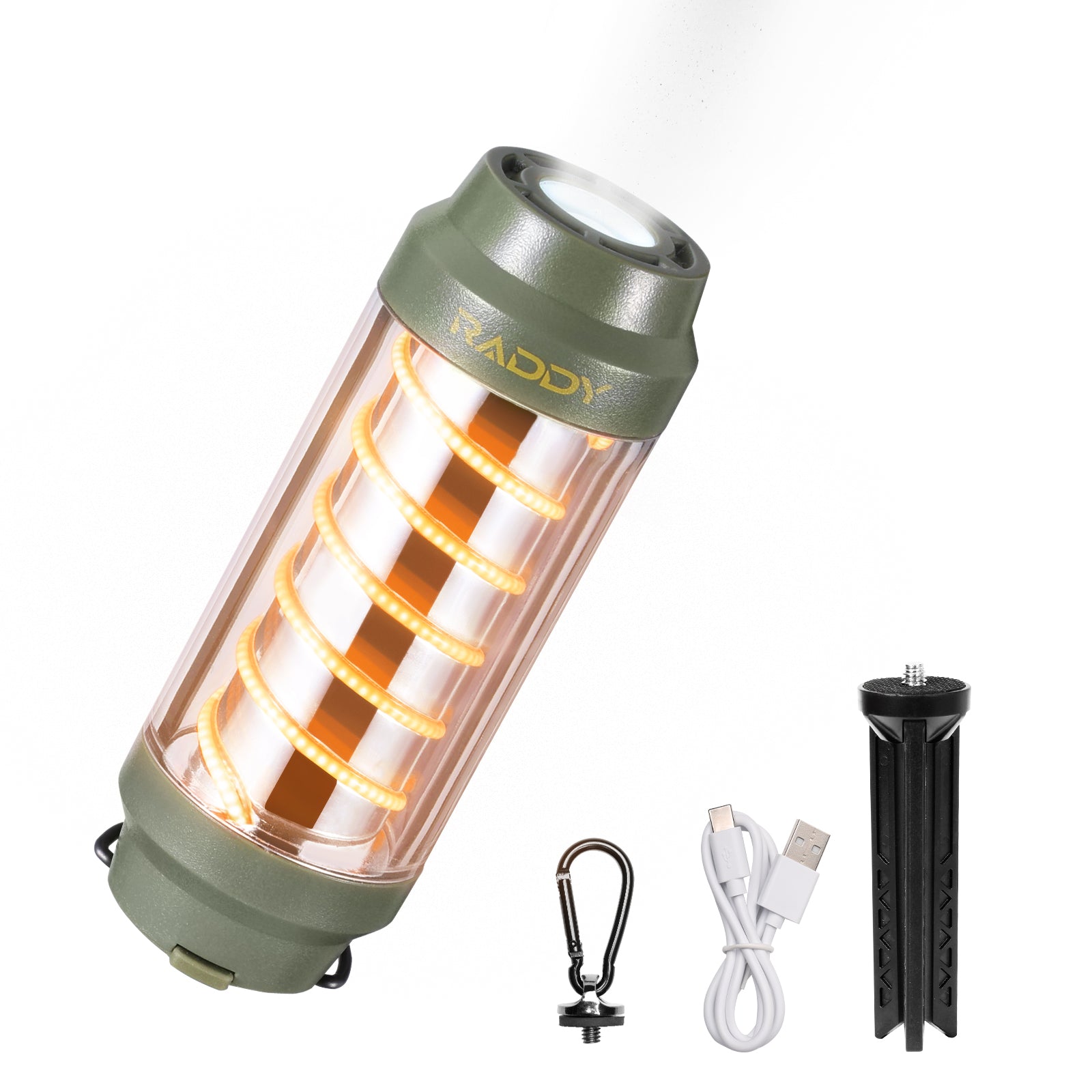 Raddy CL 1 Camping Lantern - Portable Rechargeable LED Flashlight with 7 Light Modes, IPX6 Waterproof - Perfect for Hiking, Emergency, Outdoor Adventures & Power Outages