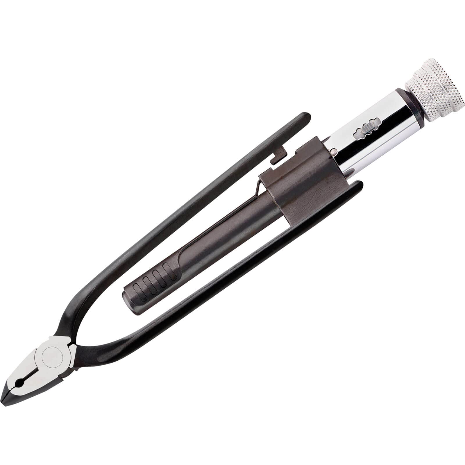 Stahlwille 65751220 Chrome Vanadium Wire Twisting Pliers with Gunmetal Finish - Side Cutter & Serrated Jaws for Secure Grip - 230mm Length - Ideal for Wire Locking of Metal Fasteners in Electrical Work and DIY Projects