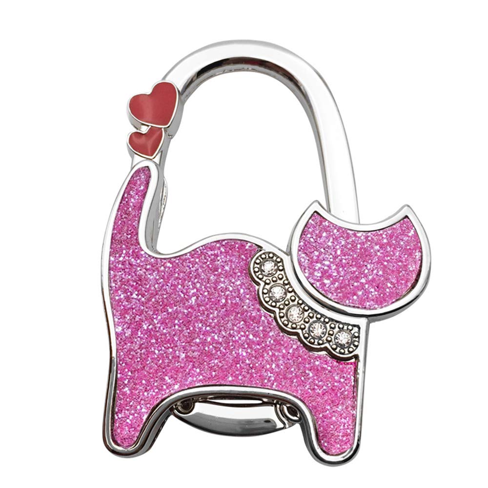 Foldable Metal Purse Hook & Hanger - Cute Cat Design for Handbags, Tables & Storage | Perfect for Restaurants, Travel & Home Organization