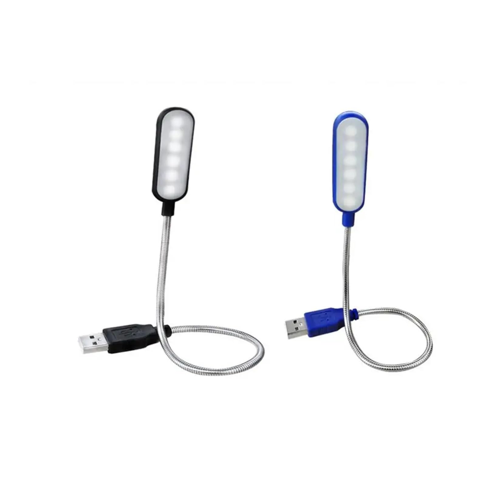 KANGYEBAIHUODIAN Mini 4 LED Book Light - Portable USB Reading Lamp with White/Warm Light - Adjustable Desk Lamp for Laptop, Notebook, PC - Perfect for Night Reading, Studying, Office & Bedroom (Blue)