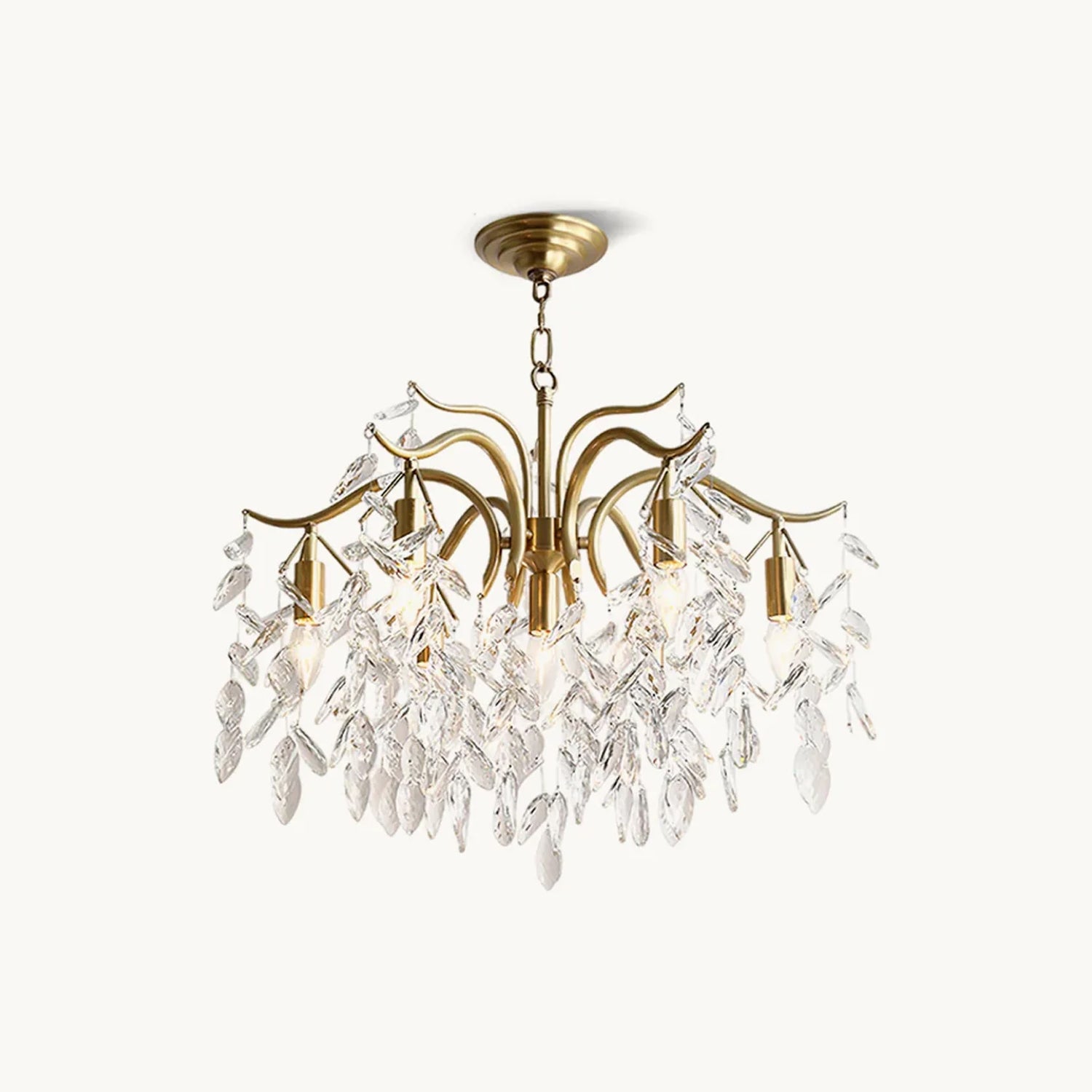 Dorale Chandelier - Modern Crystal Ceiling Light Fixture for Dining Room & Living Room | Elegant Lighting for Home Decor & Wedding Venues