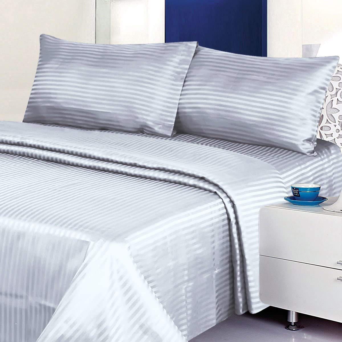 Premium 600 Thread Count 100% Long Staple Cotton Twin XL Sheet Set - 4 Piece Deep Pocket (15
