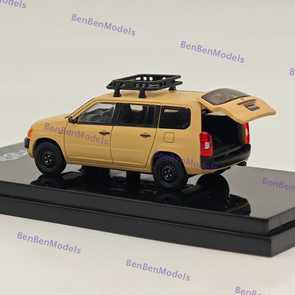 1/64 Scale Hobby Japan Toyota Probox Customized Version Matte Beige Diecast Model Car HJ643062BG - Perfect for Collectors, Display, and Toy Car Racing Scenes