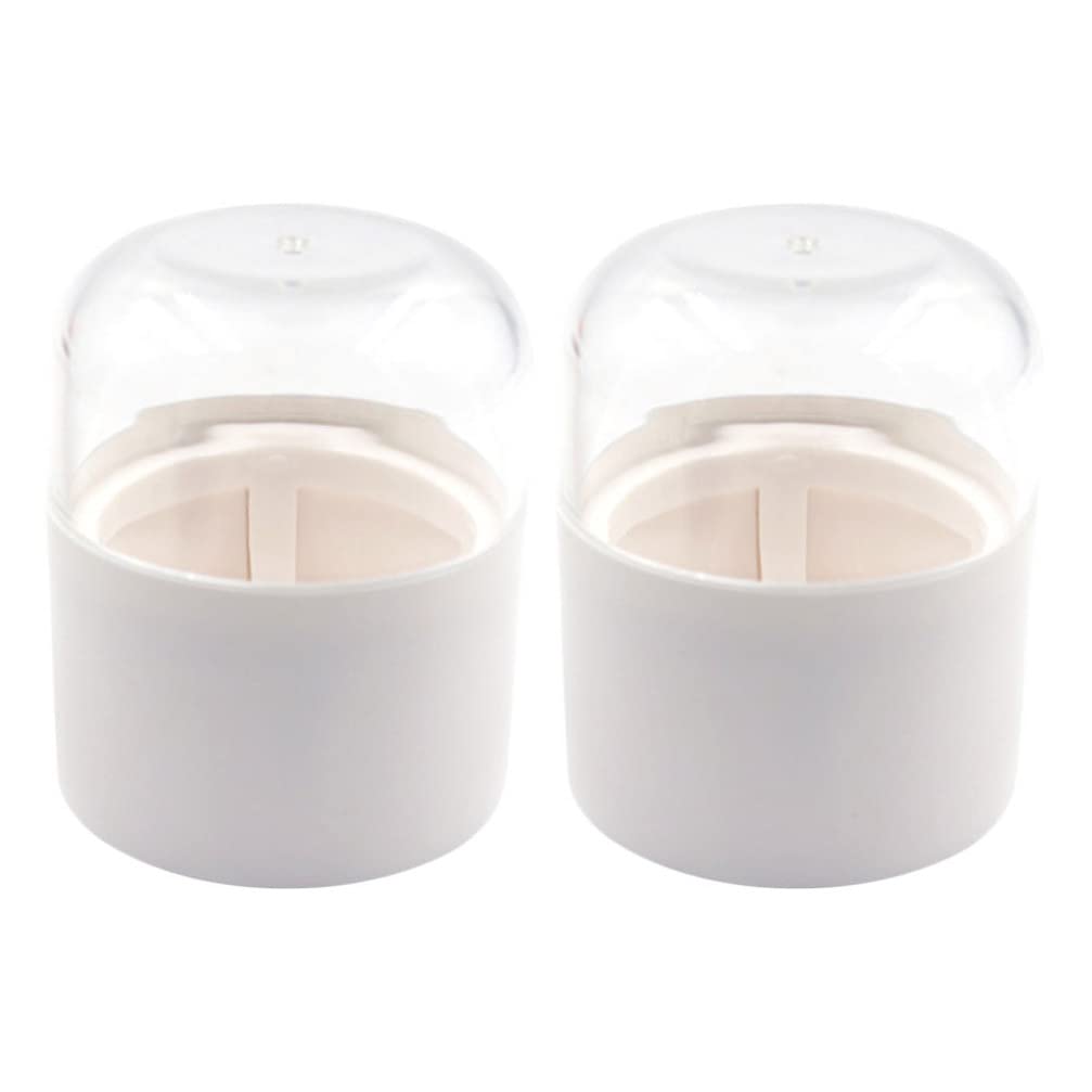 EXCLUZO 2-Pack Makeup Sponge Holder Stand with Lid - Cosmetic Sponge Storage Box for Powder Puff & Makeup Blenders | Organizer for Women & Girls | Perfect for Vanity, Travel & Salon Use