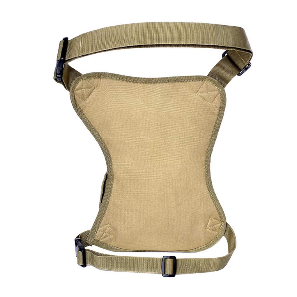 Shanghai Story Canvas Waist Bag - Durable Fanny Pack for Motorcycle Riding, Hiking & Outdoor Activities - Adjustable Drop Leg Bag in Khaki - Perfect for Sports, Travel & Daily Use