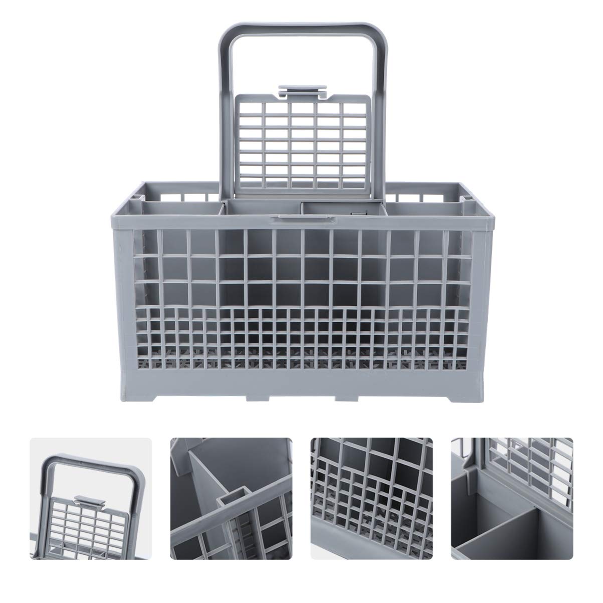 Hemoton Dishwasher Cutlery Basket - Plastic Utensil Holder for Spoons, Forks, Knives & Chopsticks | Dishwasher Safe Storage Rack for Flatware & Kitchen Tools | Perfect for Sink Organizing & Drying