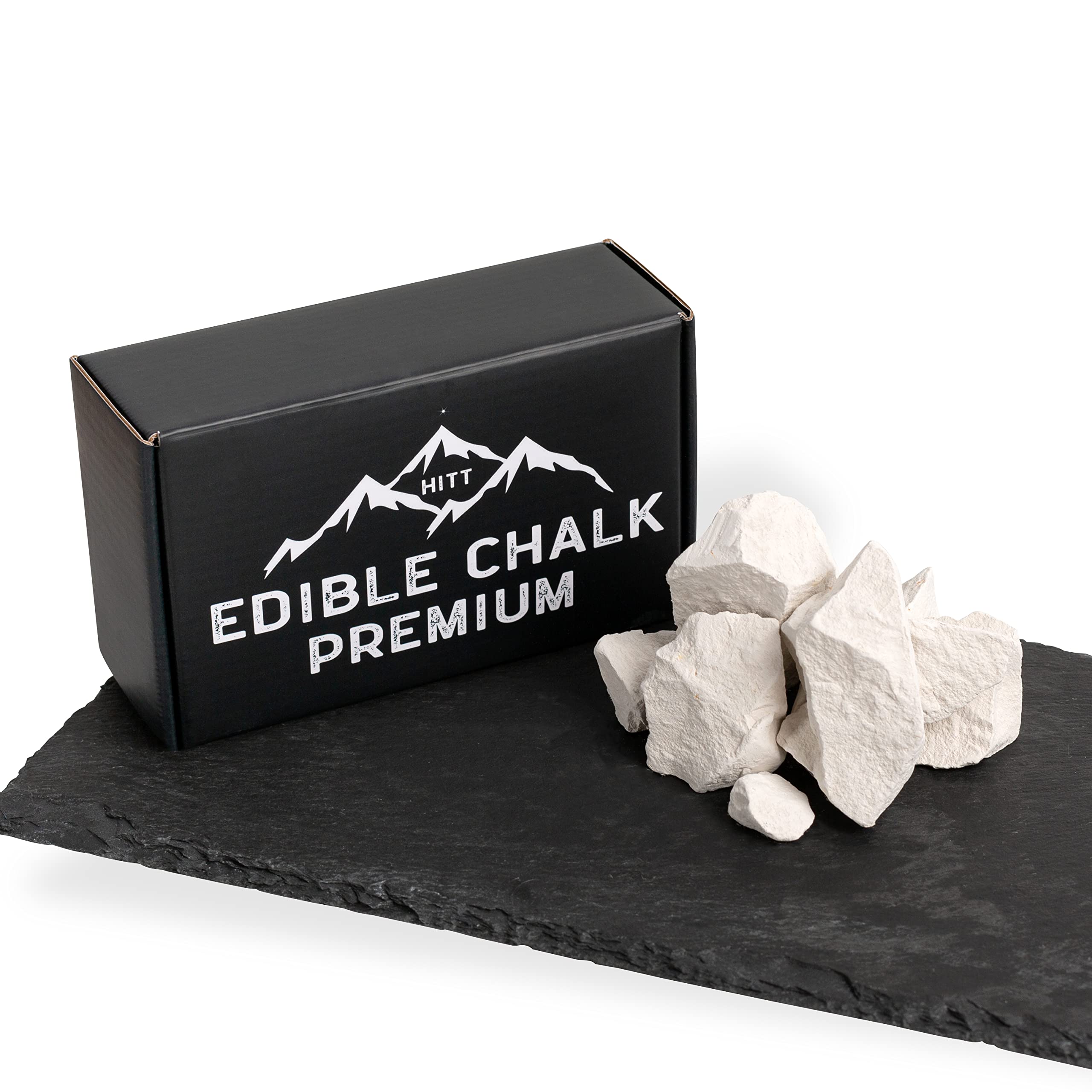 Premium HITT Edible Chalk - 100% Natural Crunchy Chalk for Eating, 7 oz (200g) - Organic Russian Chalk Chunks with Zero Additives - Perfect for ASMR, Stress Relief & Unique Snacking Experience
