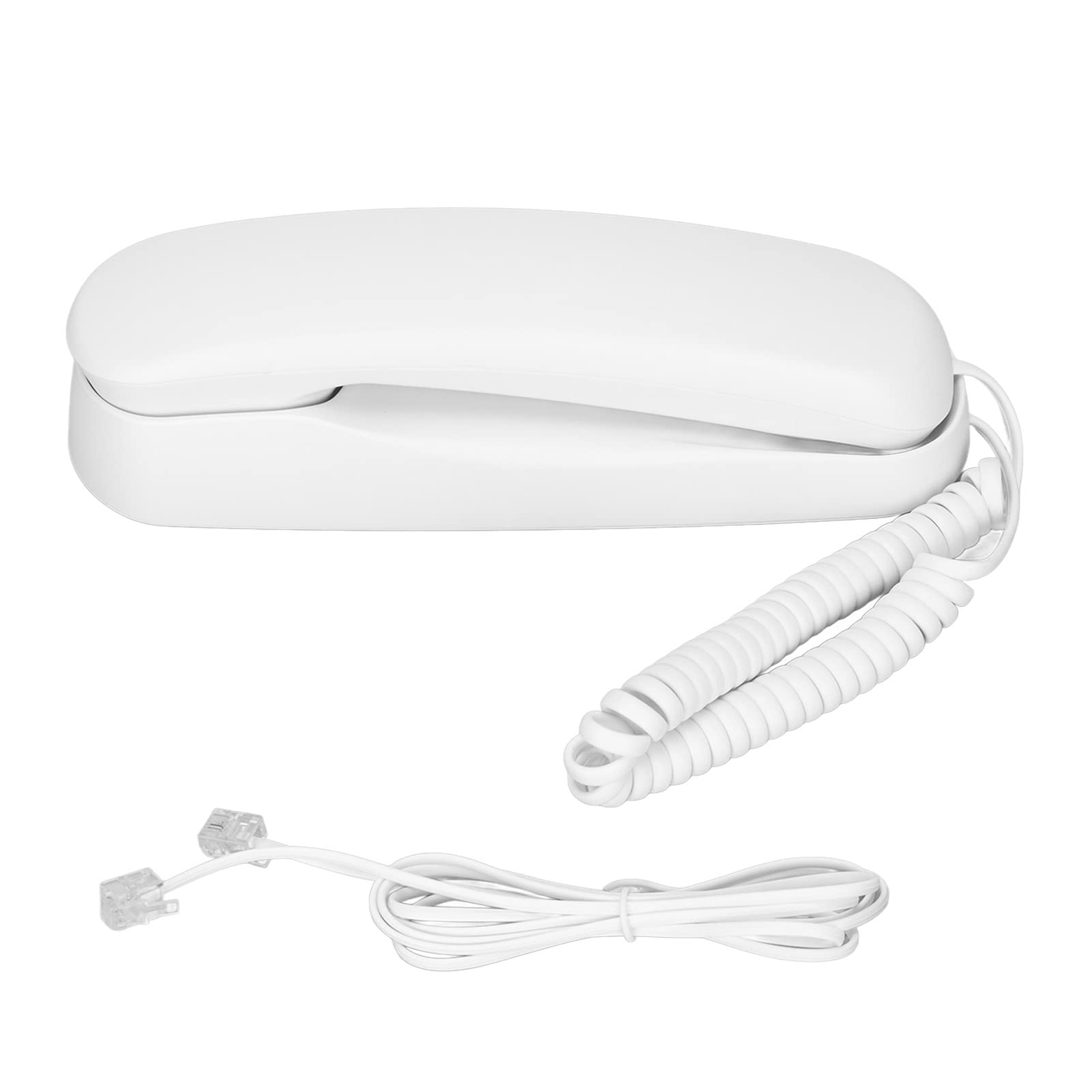Landline Corded Phone with Wall Mount & Desktop Design - Reset/Flashing/Redial/Mute/Pause Functions - Wired Fixed Telephone for Home, Hotel & Office Use - TC 990 White - Perfect for Business Calls, Emergency Use & Daily Communication