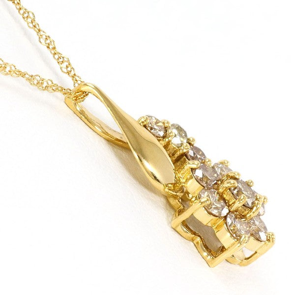 18K Yellow Gold Brown Diamond Pendant Necklace for Women - Elegant Jewelry Gift for Birthday, Anniversary & Special Occasions