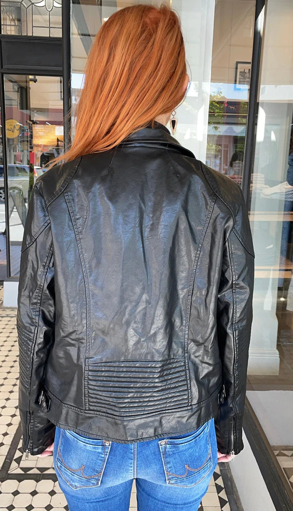 Viper Faux Leather Biker Jacket for Men - Stylish Motorcycle Jacket with Zipper Details - Perfect for Riding, Casual Wear & Night Out