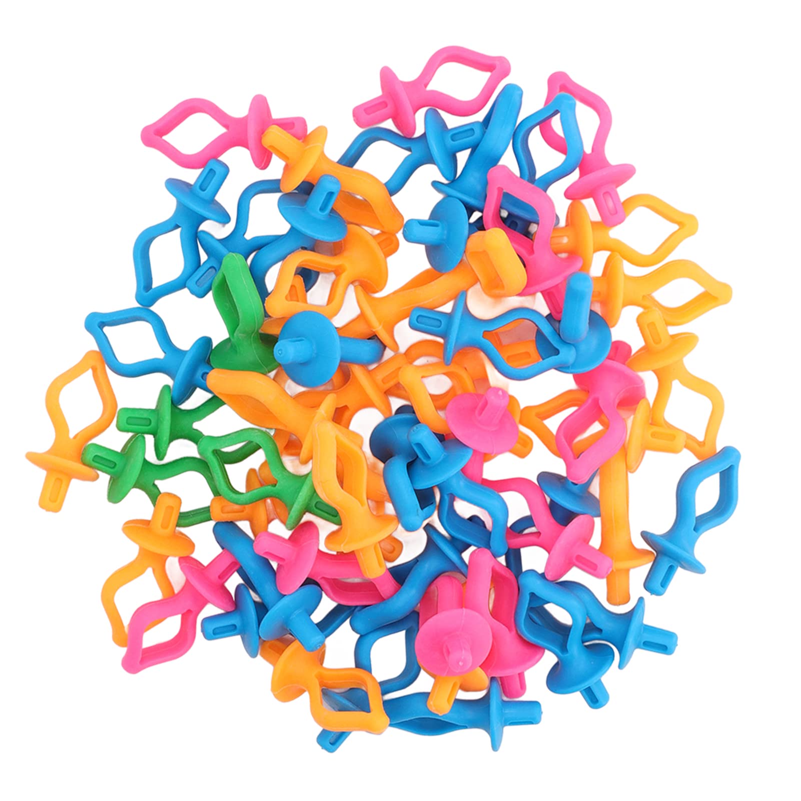 100pcs Adjustable Silicone Bobbin Holder Clips - Colorful Compact Sewing Thread Organizers for Quilting, Embroidery & Crafting Projects