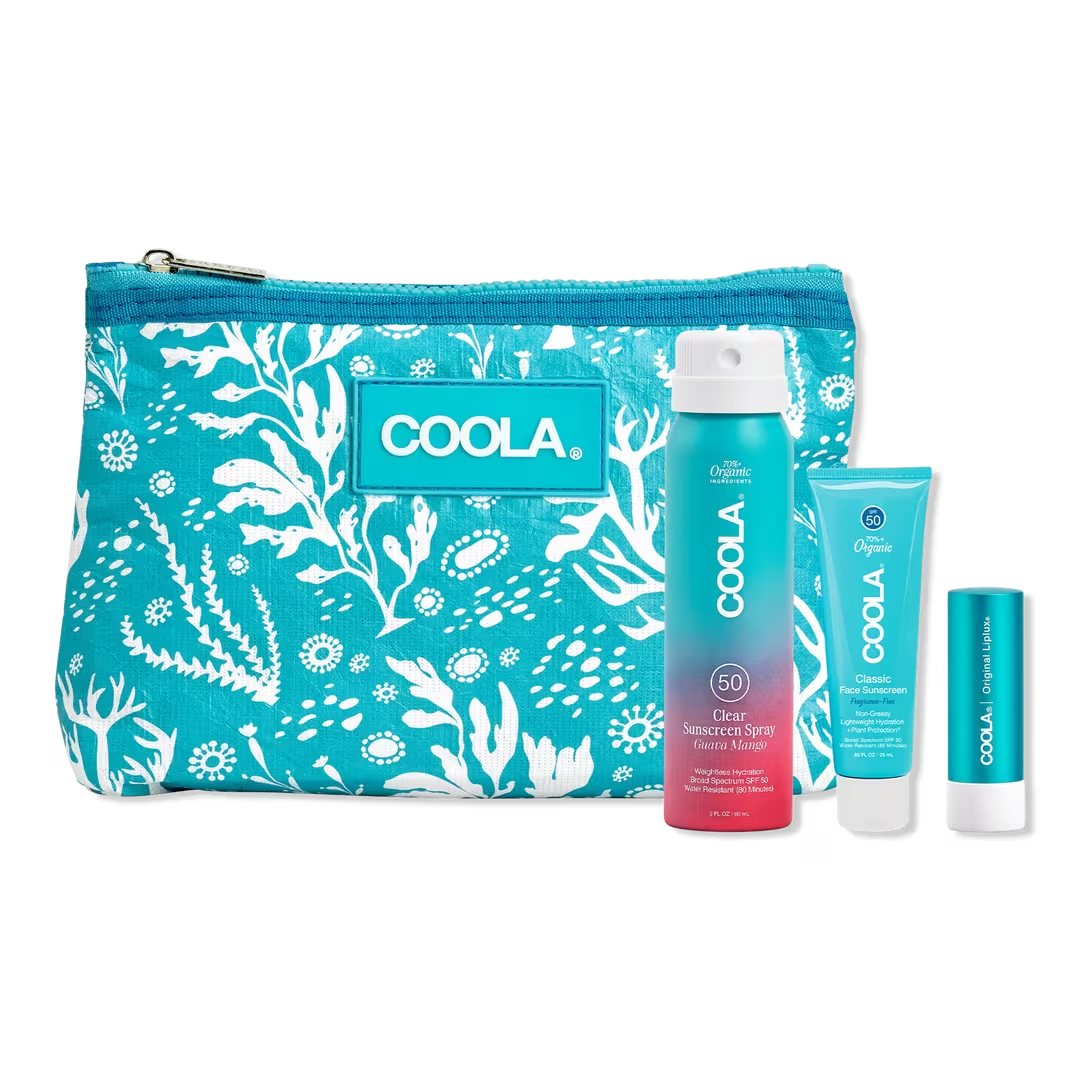 COOLA Classic Organic Sunscreen Travel Set – SPF 30 Mineral Face & Body Sunscreen, Reef Safe, Vegan – Perfect for Beach Vacations, Outdoor Adventures & Daily Sun Protection