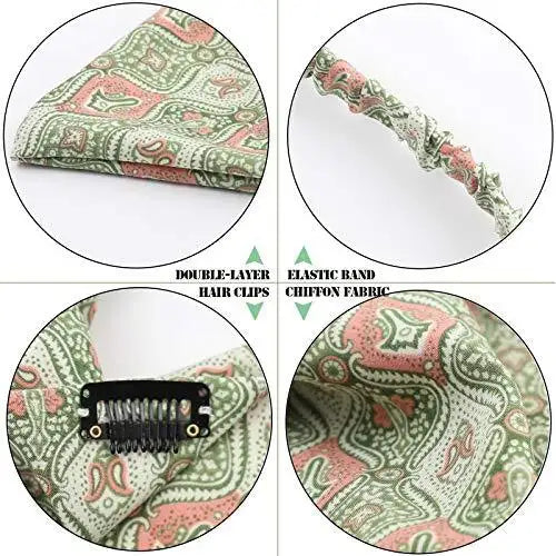 Floral Elastic Hair Kerchief Scarf Set of 3 - Stylish Headbands for Women, Girls | Perfect for Summer, Beach, Yoga, and Outdoor Activities