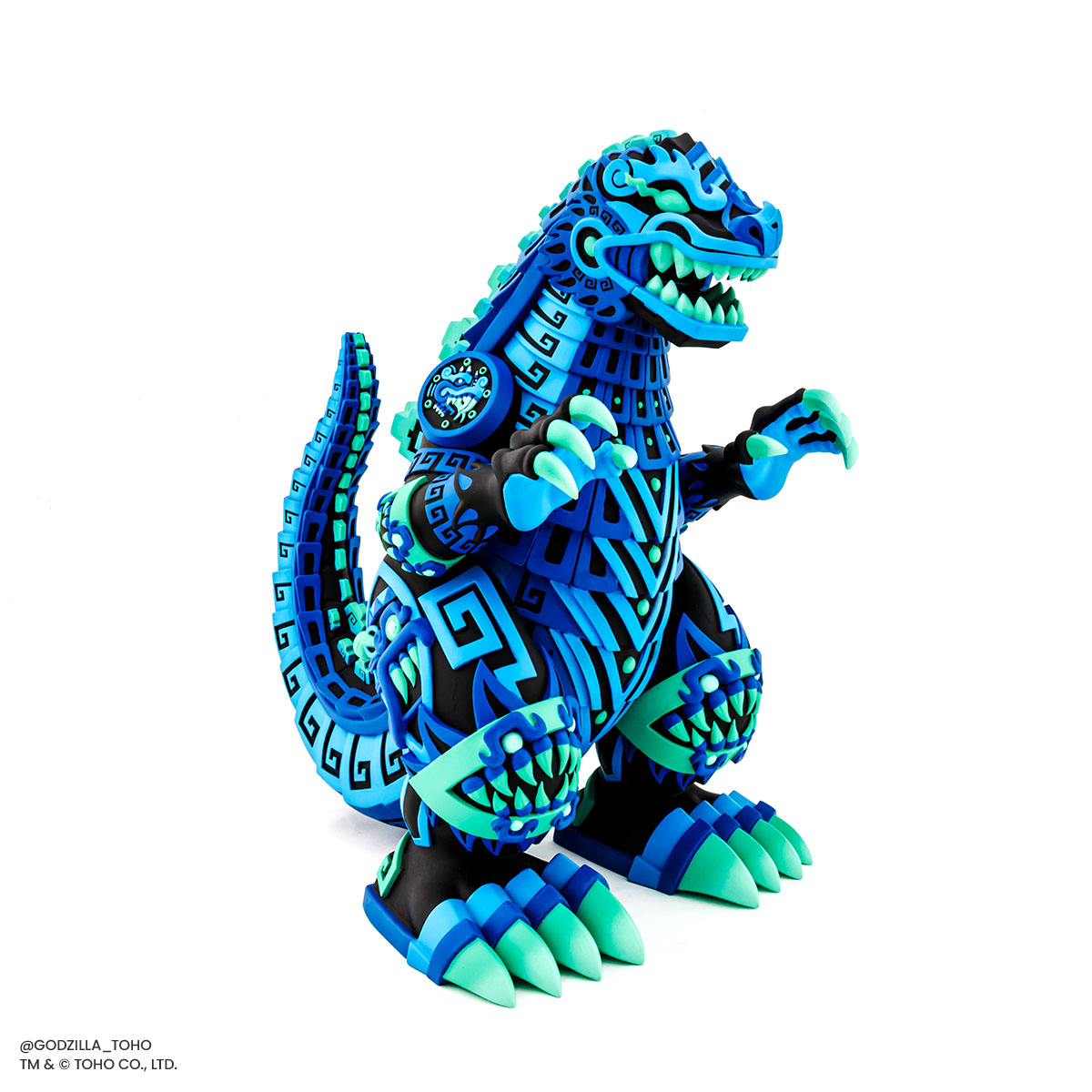 Urban Aztec Godzilla Vinyl Designer Figure - Heat Ray Variant Timed Edition | Collectible Monster Toy for Display & Gifts | Perfect for Anime Fans & Pop Culture Collectors