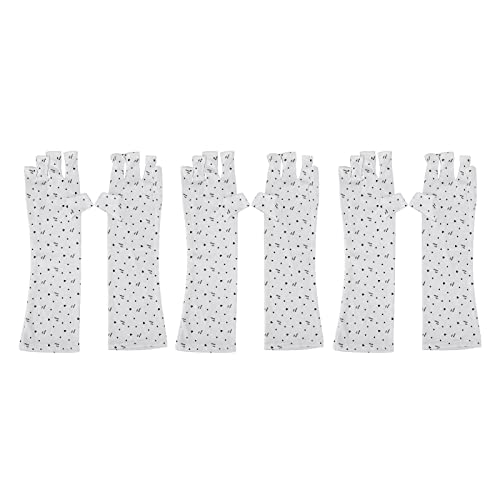 UV Protection Nail Gloves - 3 Pairs Breathable Manicure Gloves for Gel Polish Drying | Sun Protection & Nail Care Essentials for Salon & Home Use
