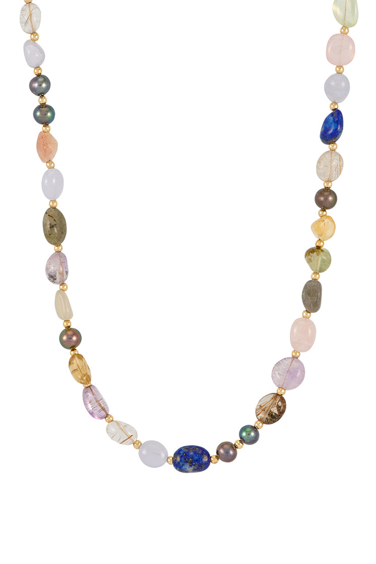 Stylish Multi Beaded T Bar Necklace for Women - Elegant Layered Jewelry for Everyday Wear, Date Night & Special Occasions