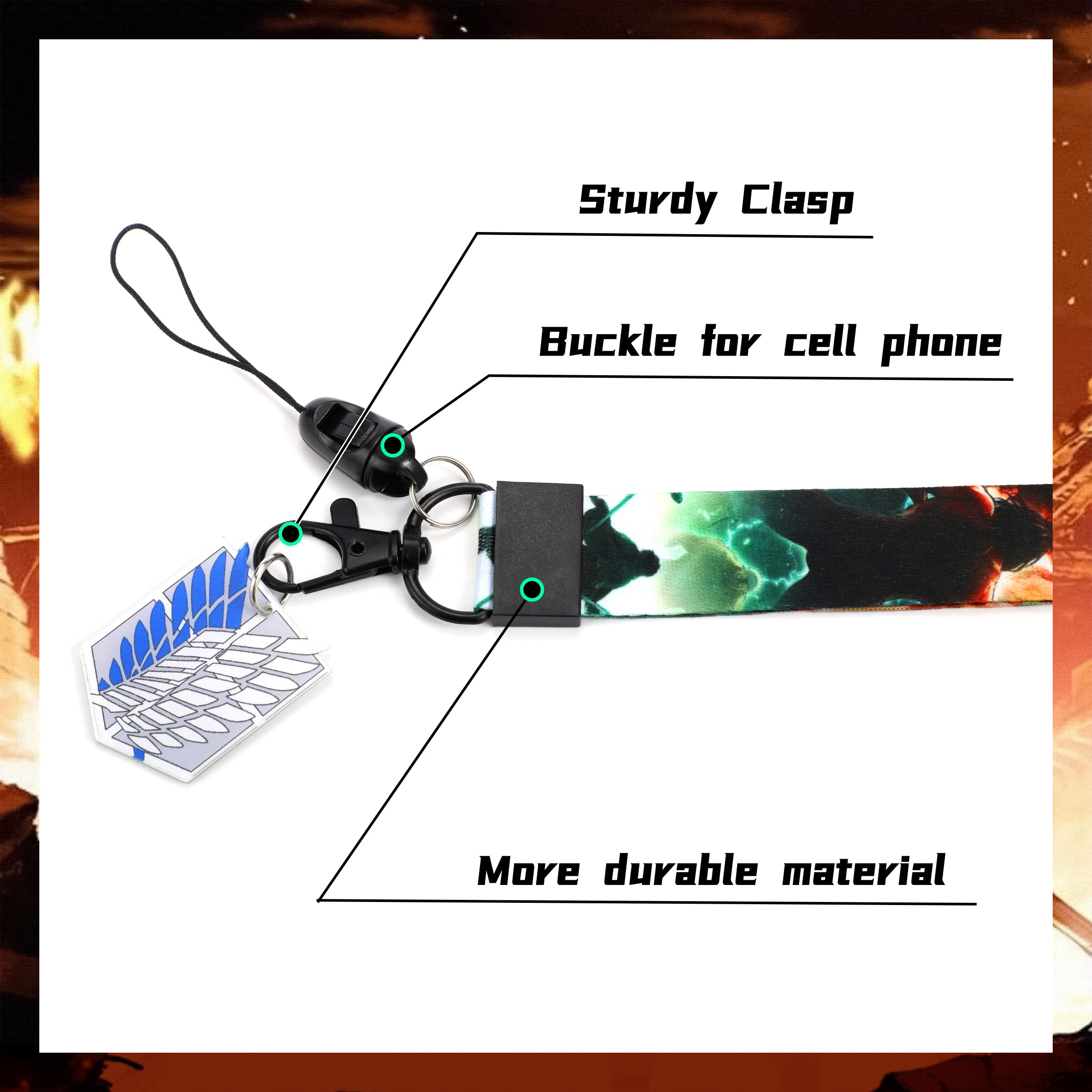 Cute Anime Key Lanyard for ID Badges - Office & School Use