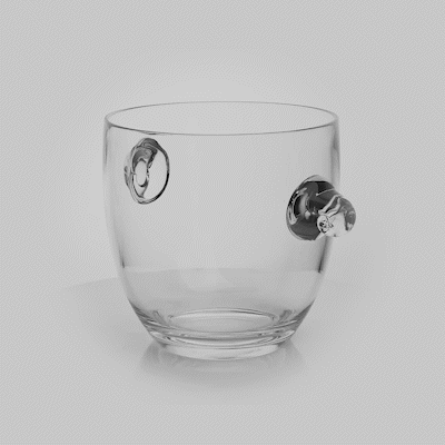 Bar Lux 5.3 Quart Clear Plastic Ice Bucket & Champagne Cooler - 11.75