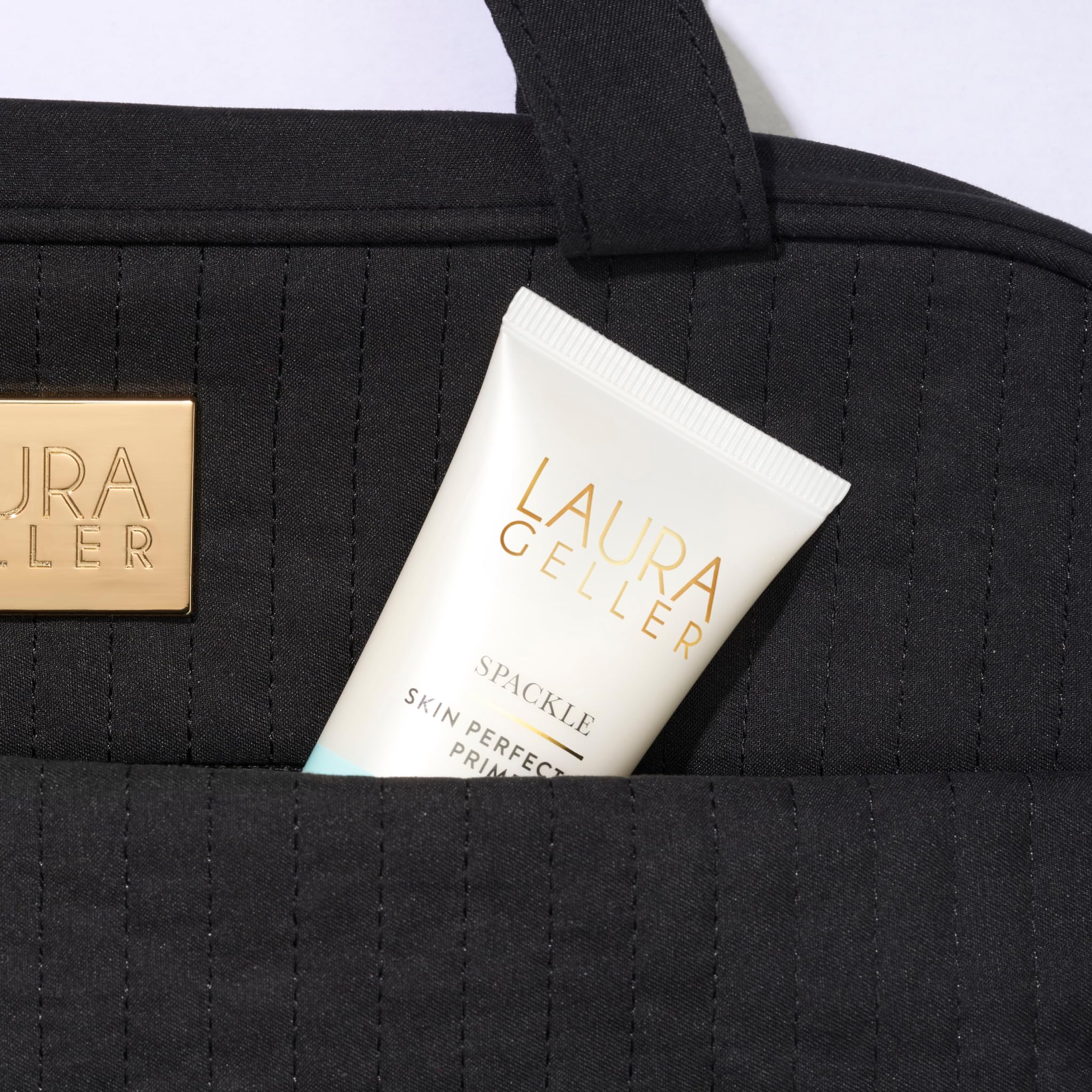 LAURA GELLER Travel Makeup Bag - Large Hanging Toiletry Organizer for Women, Black | Perfect for Vacation & Daily Use