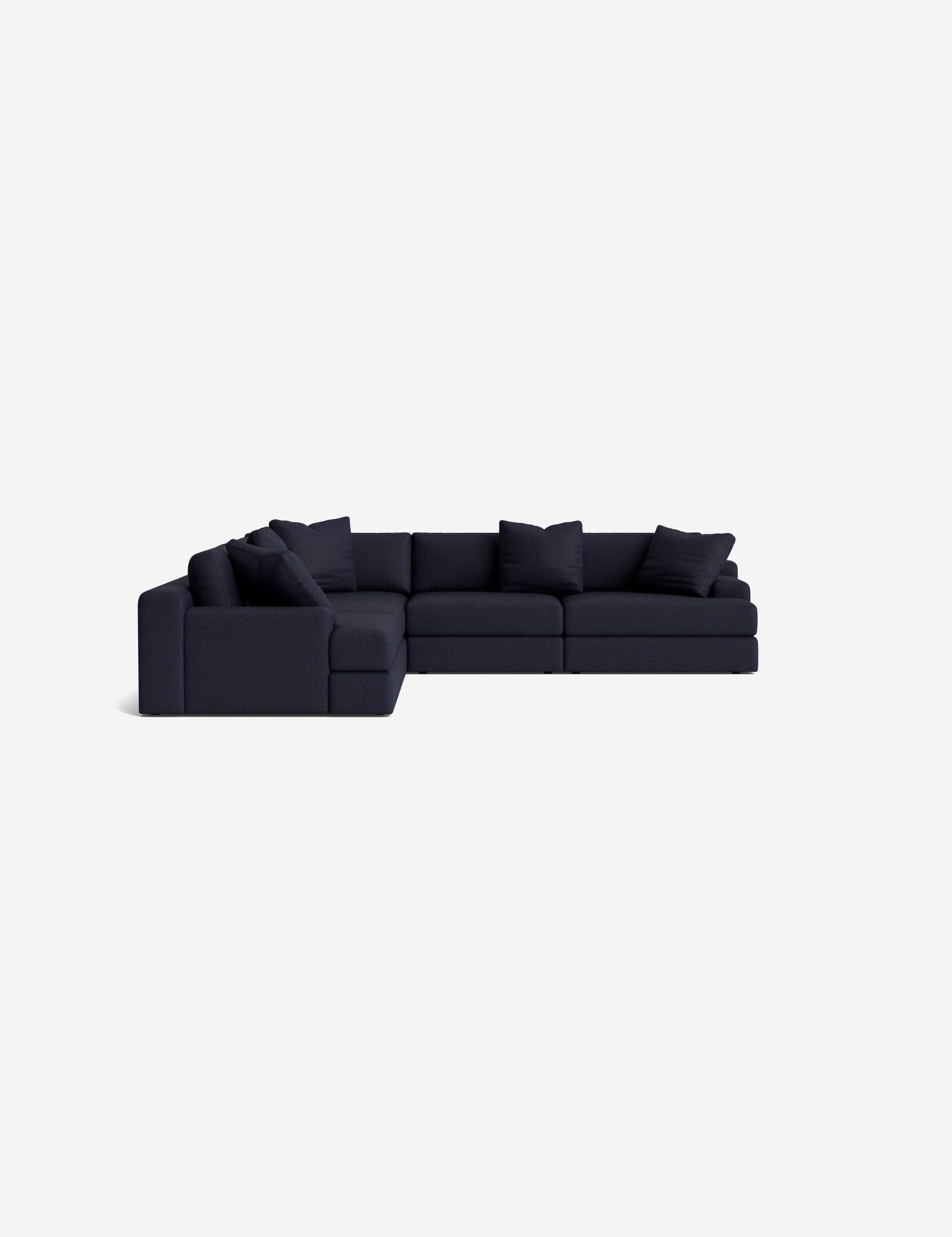Felton Corner Sectional Sofa - Modern L-Shaped Couch with Storage Chaise for Living Room, Family Room & Small Spaces - Soft Fabric Upholstered Comfortable Sleeper Sofa Bed