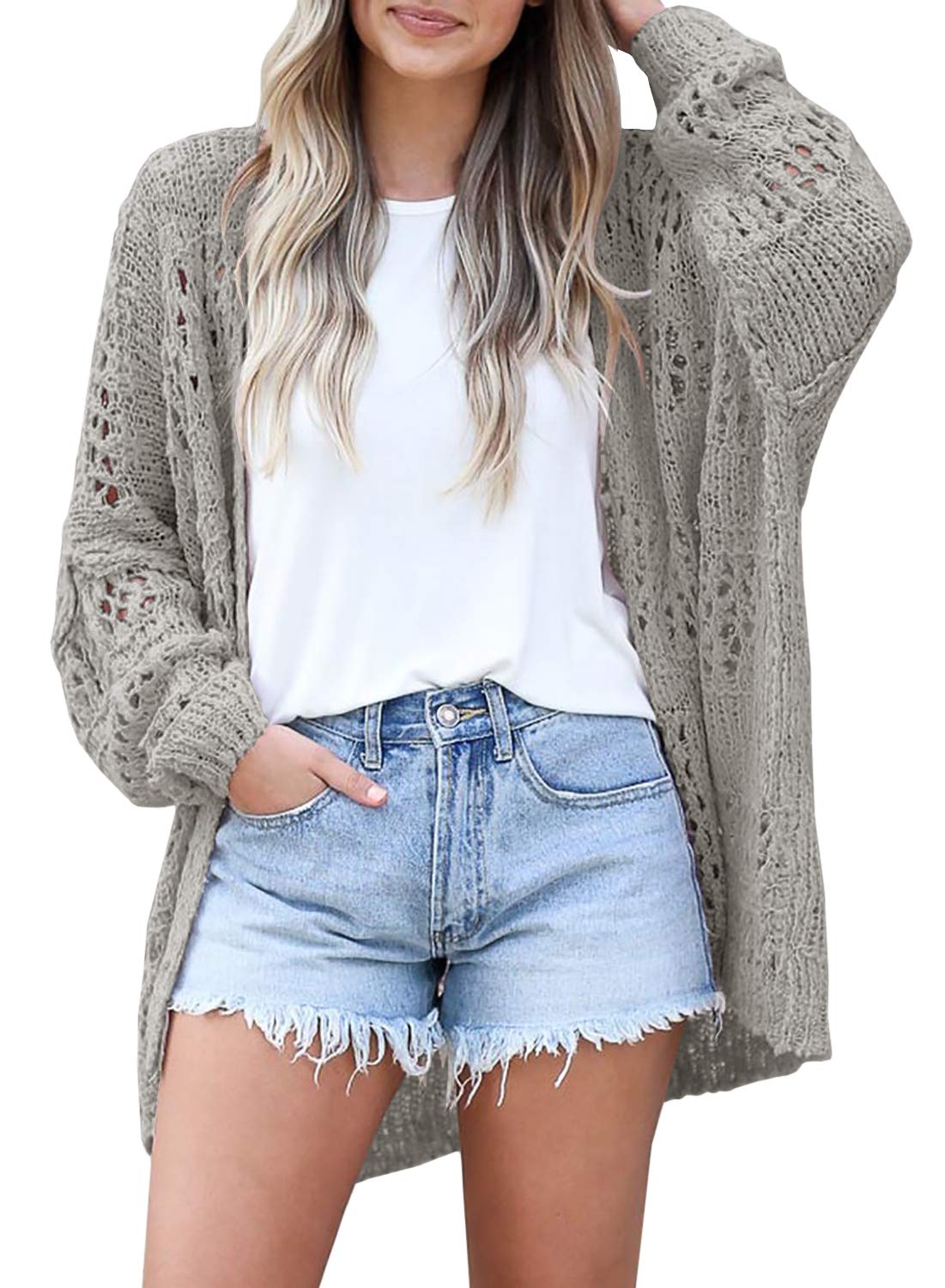 Lightweight Summer Cardigan for Women - Breathable Netted Crochet Knit Sweater | Perfect for Spring & Summer Outfits, Beach Cover-Ups, and Casual Wear