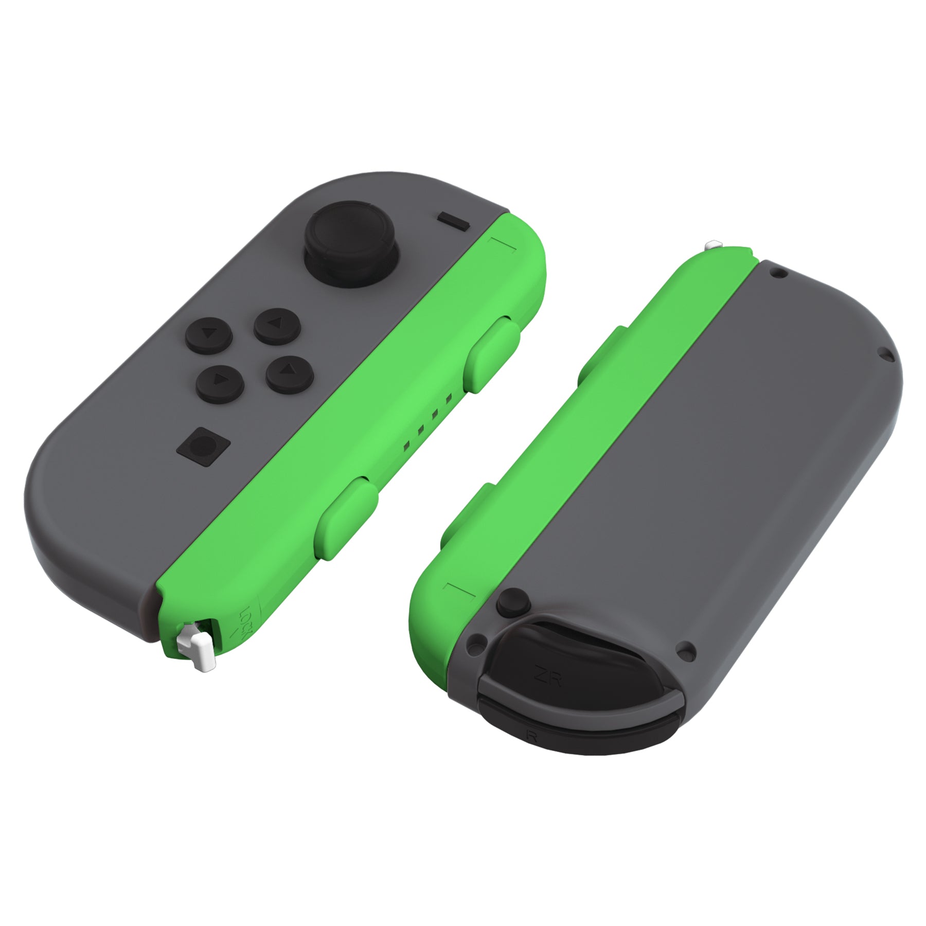 eXtremeRate 2 Pack Custom Replacement Shell for Nintendo Switch Joy-Con Straps - Green | Durable Controller Accessories for Gaming Enthusiasts | Perfect for Switch OLED & Regular Models