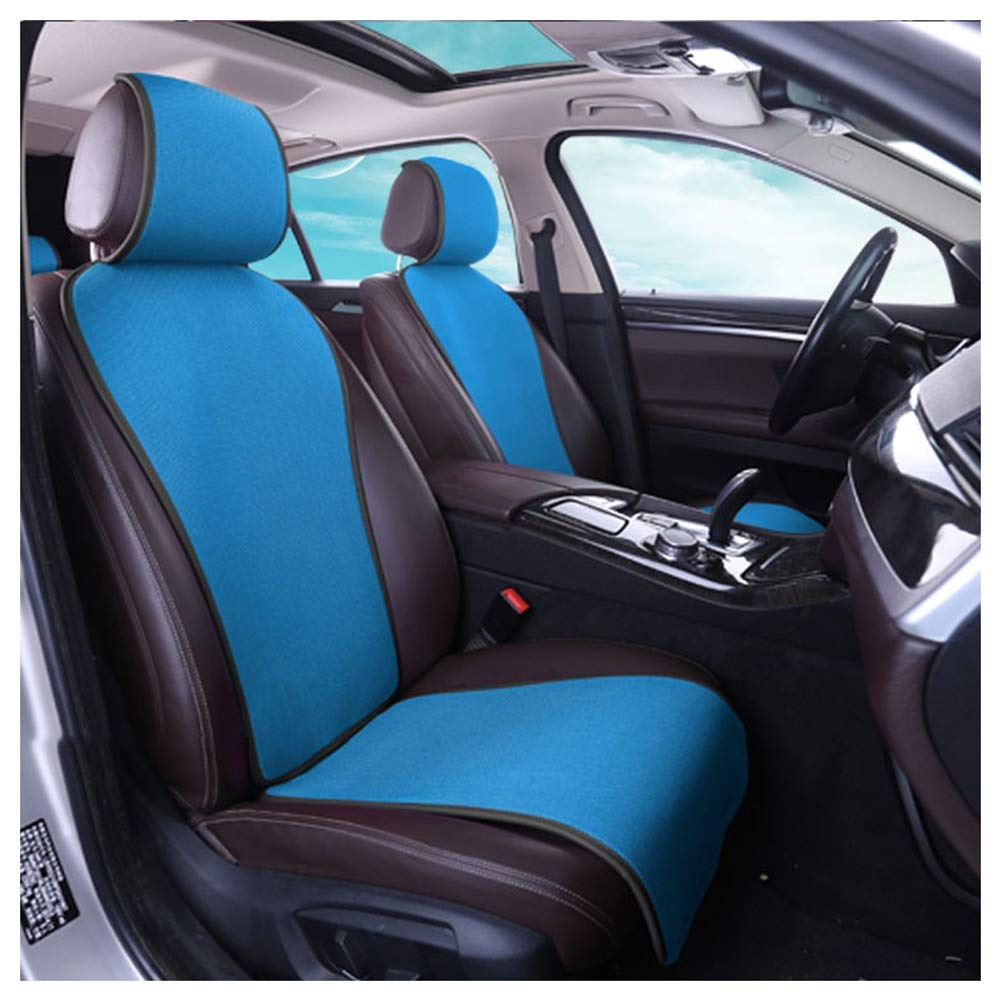 LIXIONG Car Seat Covers - 7-Piece Breathable Cooling Pad Set, Non-Slip Auto Seat Protector for Summer (Blue, Size A) | Perfect for Road Trips & Daily Commute
