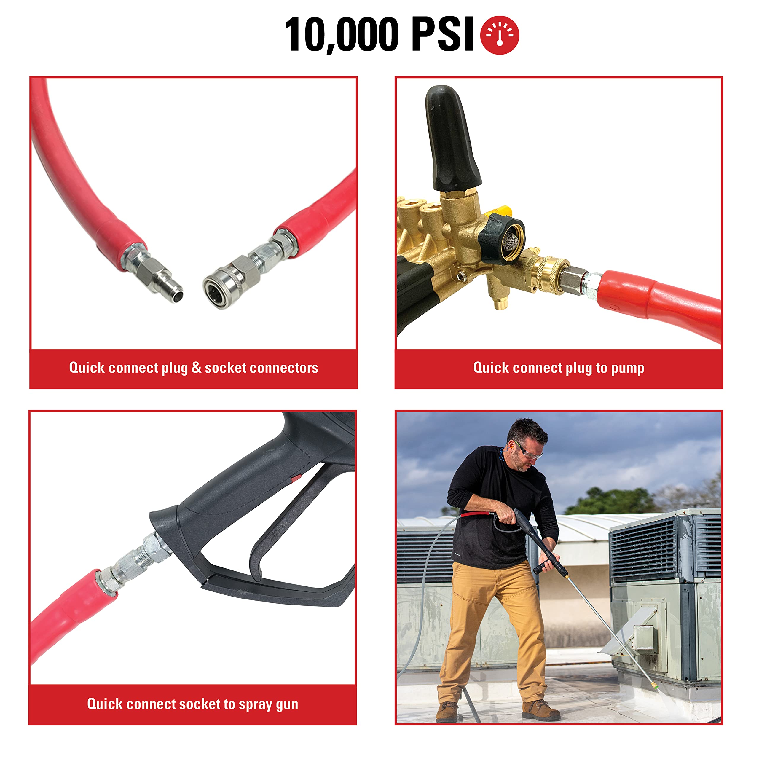 Simpson Cleaning 41188 10,000 PSI High Pressure Washer Hose - 3/8