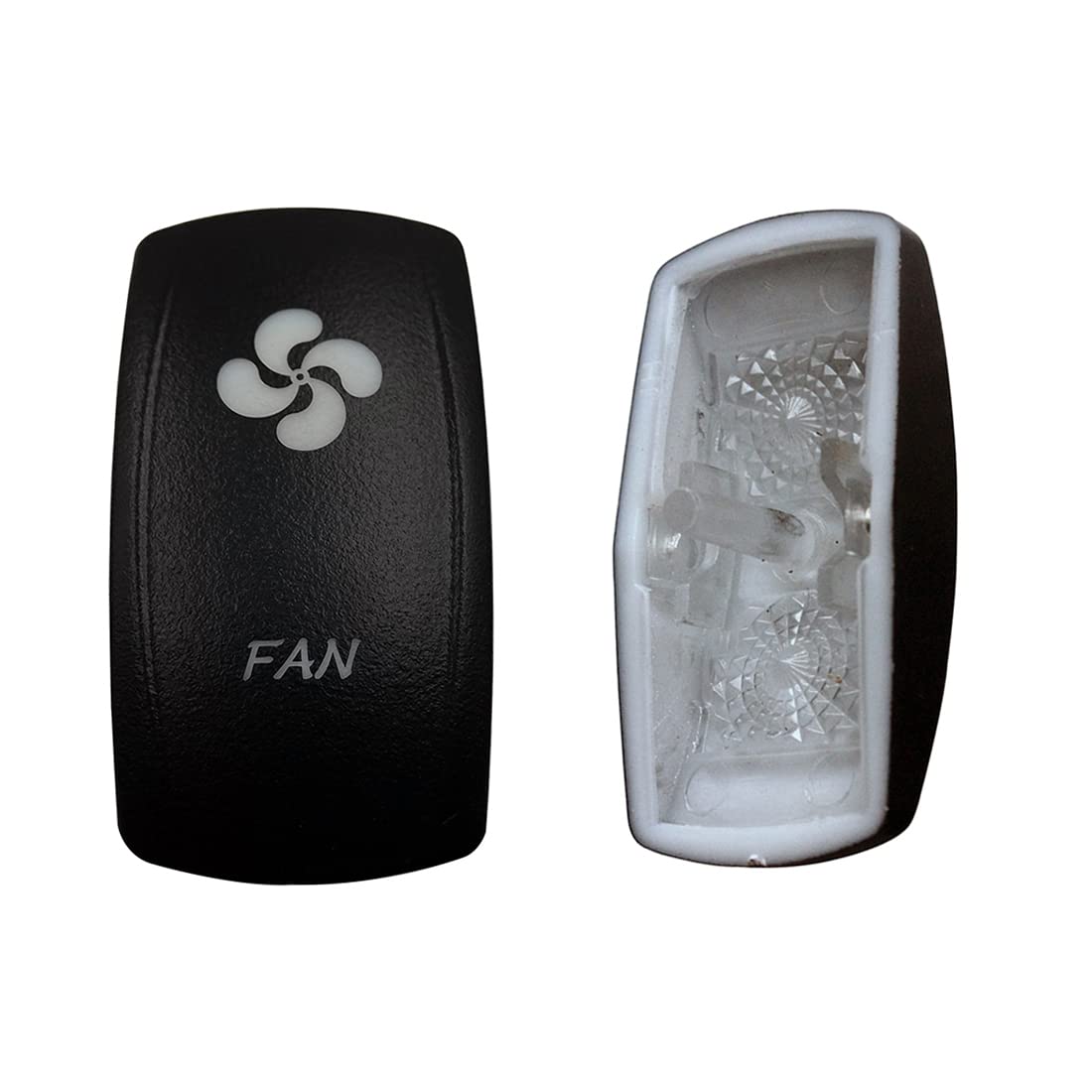 Laser Etched Backlit Switch Cover Cap for Car Boat Dashboard - Waterproof Rocker Switch Panel with LED Illumination - Perfect for Marine, RV, Truck and Automotive Interior Lighting Upgrade