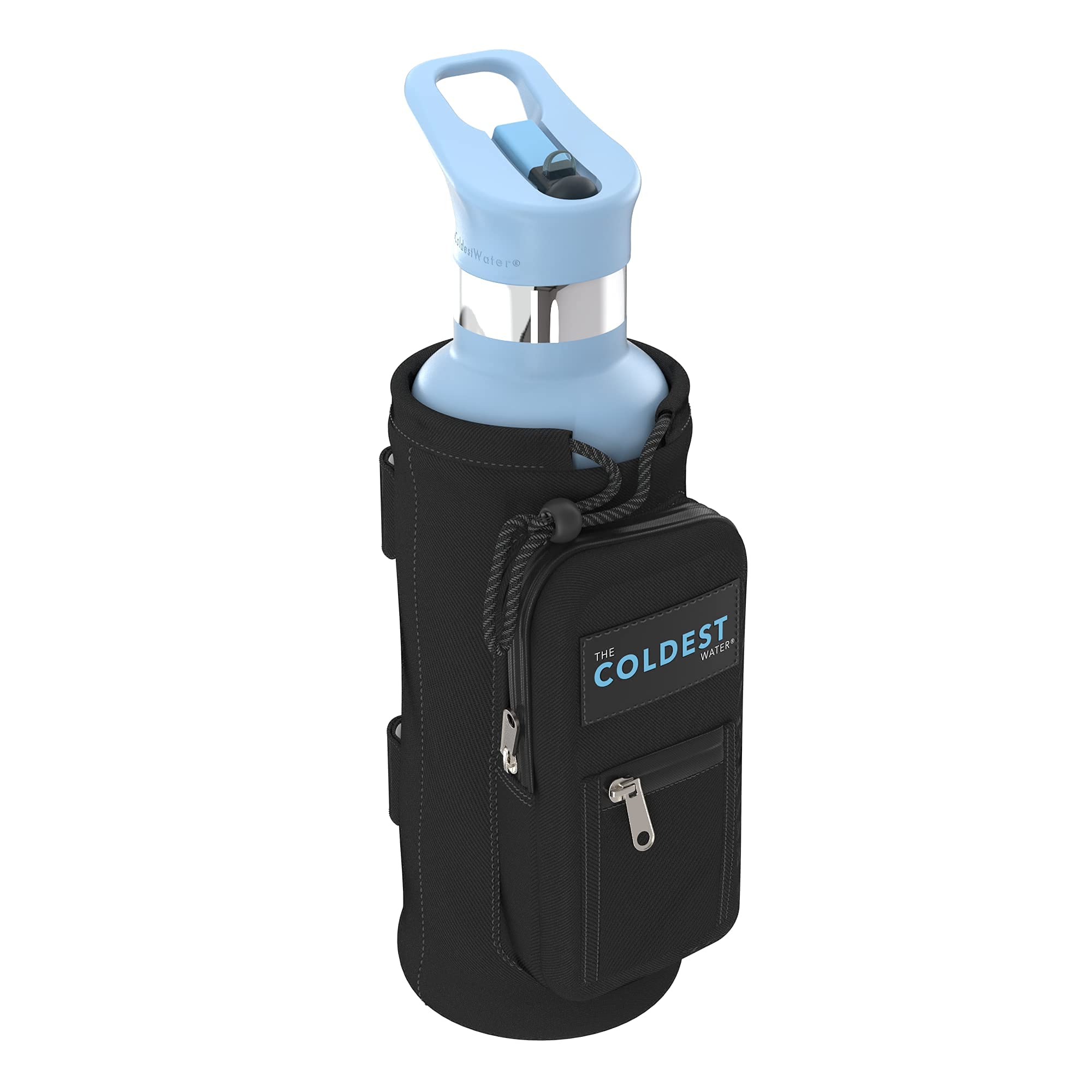 Coldest Universal Bottle Holder - Stroller & Bike Cup Holder with Large Caliber Design, Black - Perfect for Outdoor Adventures, Commuting, and Daily Use